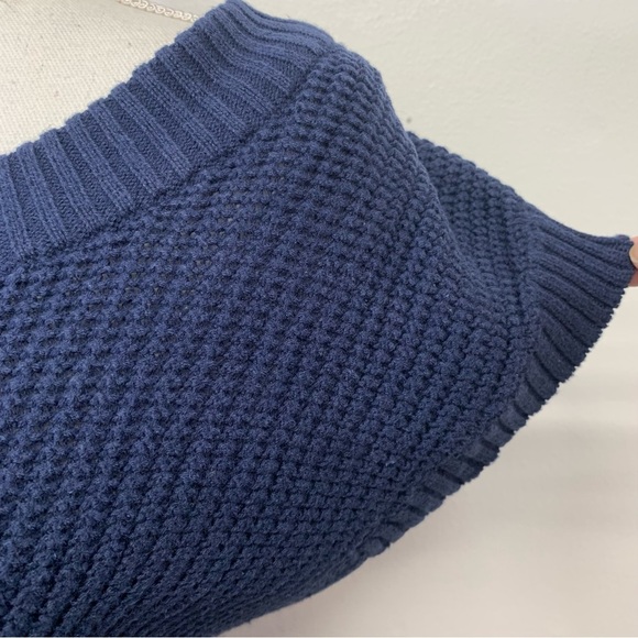 Mudd‎ Y2K Empire Sweater Large  Blue Scoop Neck Cap Sleeve Long Line Boho Casual - Picture 2 of 10